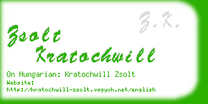 zsolt kratochwill business card